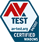 AV Test certified Windows award - March 2016